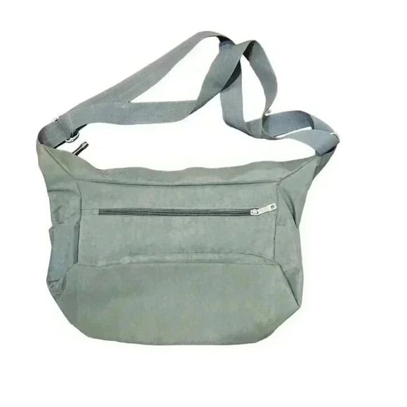 BoBo Xiuxian Women's Dark Sage Gray/Green Multi Pocket Hobo Bag w Adj Strap - Picture 3 of 11
